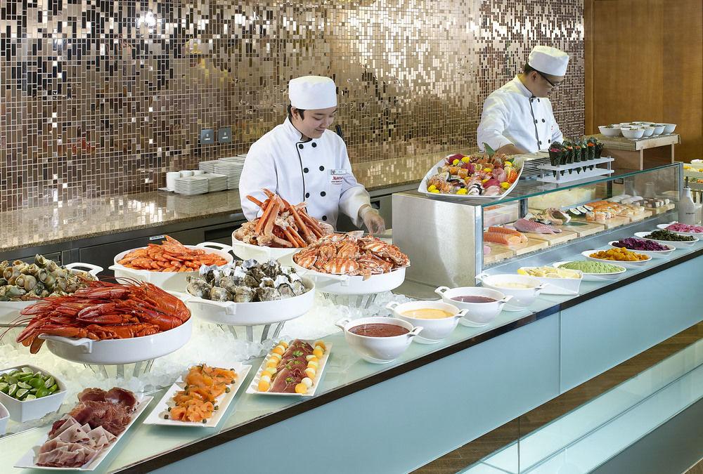 Hong Kong Skycity Marriott Hotel Kültér fotó A buffet at a hotel